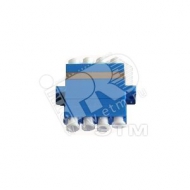 Адаптер проходной LC-LC quadro 4 волокна SM для одномодового кабеля корпус пластмассовый (37232)