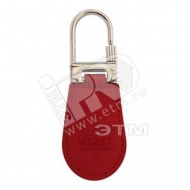 Ключ RF (RFID-125 kHz брелок EM-Marin) Кожаный брелок с тиснением логотипа красный (Ключ VIZIT-RF2.2-08 крас)
