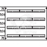 Пластрон с прорезями 3ряда/4 рейки-150мм (AS234)